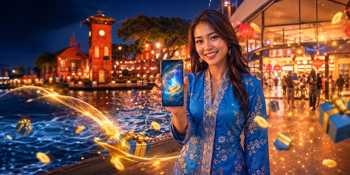 Pengguna Malaysia membuat deposit dalam pakaian tradisional baju kurung melalui welcome88